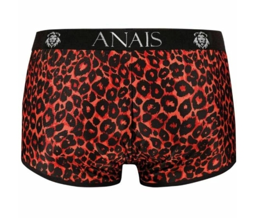 ANAIS MEN TRIBAL Boxer Shorts S - Sporty Cut, Red Microfiber, Animal Print