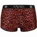 ANAIS MEN TRIBAL Boxer Shorts S - Sporty Cut, Red Microfiber, Animal Print