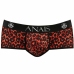 ANAIS MEN TRIBAL Briefs M - Sporty Fit, Red Animal Print Microfiber