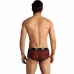 ANAIS MEN Tribal Brief L - Red Microfiber, Sporty Animal Print