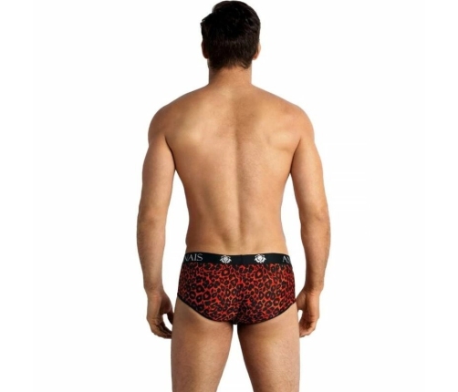 Anais Men Tribal Brief XL Red Microfiber Sport Cut Animal Print