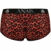 Anais Men Tribal Brief XL Red Microfiber Sport Cut Animal Print
