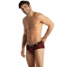 Anais Men Tribal Brief XL Red Microfiber Sport Cut Animal Print