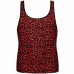 Anais Men TRIBAL Top XL - Red Microfiber, Animal Print, Sleeveless