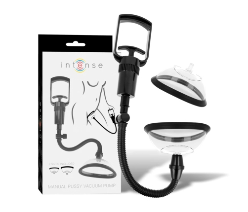INTENSE Manual Intimate Pump with Two Interchangeable Cups, Transparent