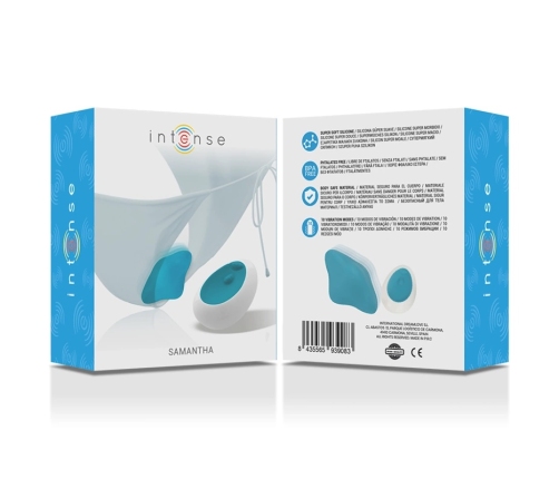 INTENSE Samantha Blue Panty - Remote-Controlled Silicone Wearable, IPX7