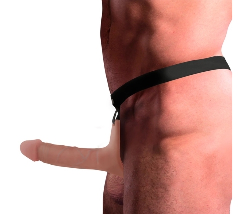 INTENSE Hollow Adjustable Harness with Silicone Insert 16x3.5 cm Beige