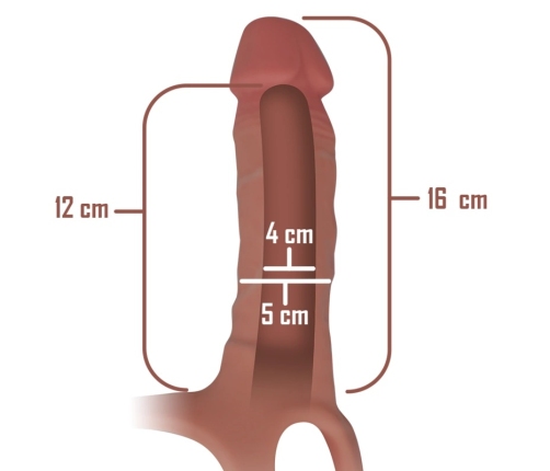 INTENSE Hollow Adjustable Harness with Silicone Insert 16x3.5 cm Beige