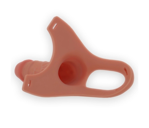 INTENSE Hollow Adjustable Harness with Silicone Insert 16x3.5 cm Beige