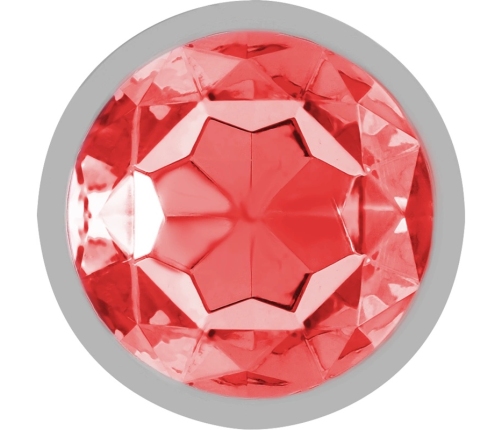 Intense Aluminum Metal Plug S Red Crystal - Elegant Jewel Design