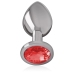Intense Aluminum Metal Plug S Red Crystal - Elegant Jewel Design