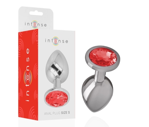 Intense Aluminum Metal Plug S Red Crystal - Elegant Jewel Design