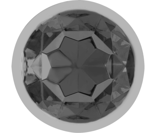 Intense Aluminum Metal Plug Large - Black Crystal Jewel, 9 cm