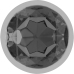 Intense Aluminum Metal Plug Large - Black Crystal Jewel, 9 cm