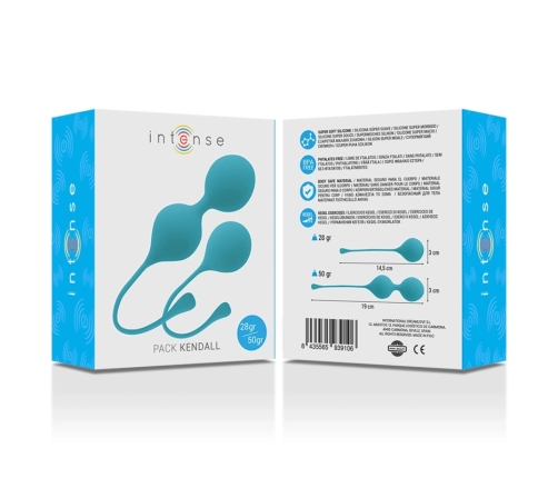 Intense Pack Kendall Blue Kegel Training Balls Set - Silicone, 28g & 50g