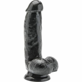 GET REAL - DILDO 12 CM CON TESTÍCULOS NEGRO
