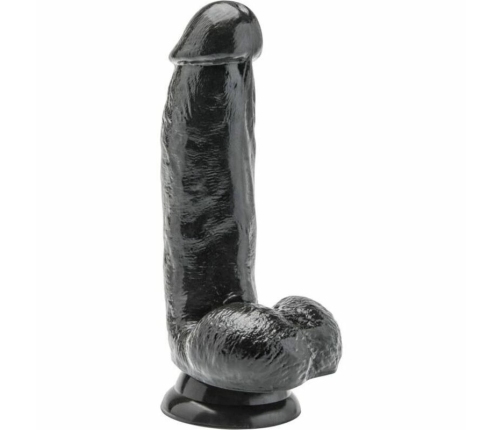 GET REAL - DILDO 12 CM CON TESTÍCULOS NEGRO