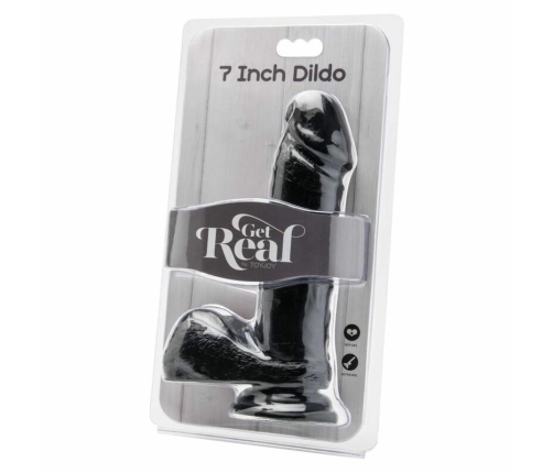 Get Real Model 18 cm Anatomical Intimate Device with Base Black