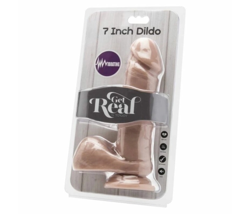 GET REAL - DILDO 18 CM CON TESTÍCULOS VIBRADOR NATURAL