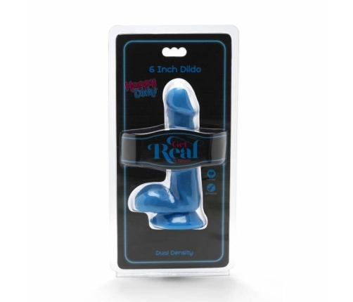 Get Real Happy Dicks Blue 12 cm Anatomical Model with Suction Base