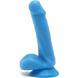 Get Real Happy Dicks Blue 12 cm Anatomical Model with Suction Base