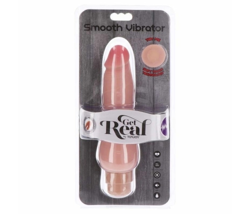 Get Real Dual Density Smooth Vibrator Skin-Tone, Multi-Speed TPE Model