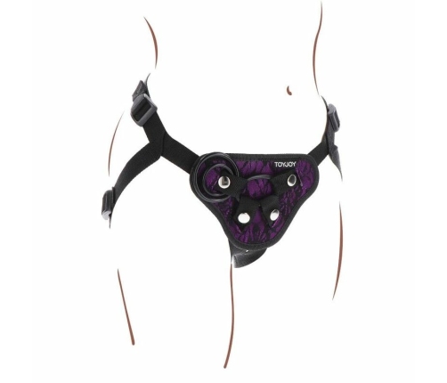 Get Real Adjustable Lace Strap Harness Purple - Universal Size
