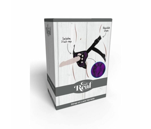 Get Real Adjustable Lace Strap Harness Purple - Universal Size