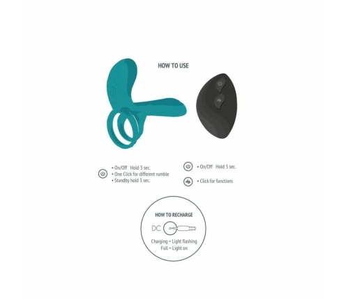 XOCOON Couples Vibrating Ring Green - Flexible Design for Partners