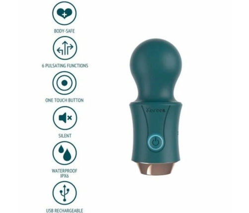 XOCOON Traveller Wand Green - Rechargeable Multi-Mode Massager