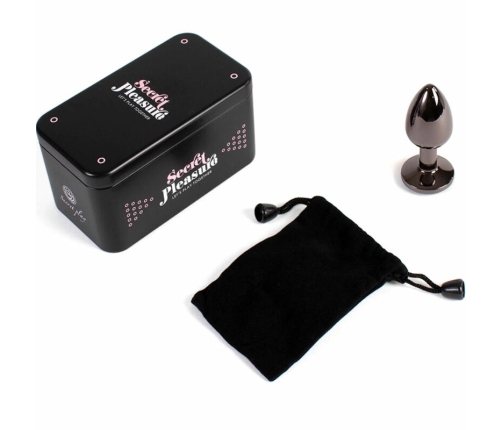 Secretplay Gunmetal Intimate Metal Plug Small 7cm Decorative Base