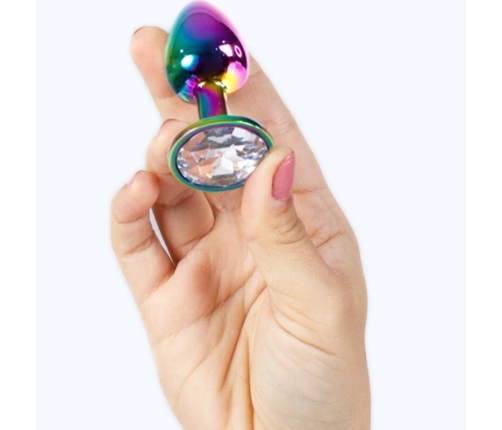 Secret Play Metal Plug Rainbow Small 7cm - Compact Aluminum Jewel Base