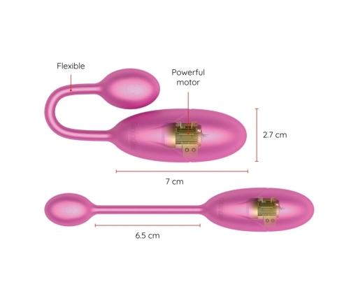 ONINDER Denver Vibrating Egg Pink 7x2.7 cm App-Controlled Waterproof
