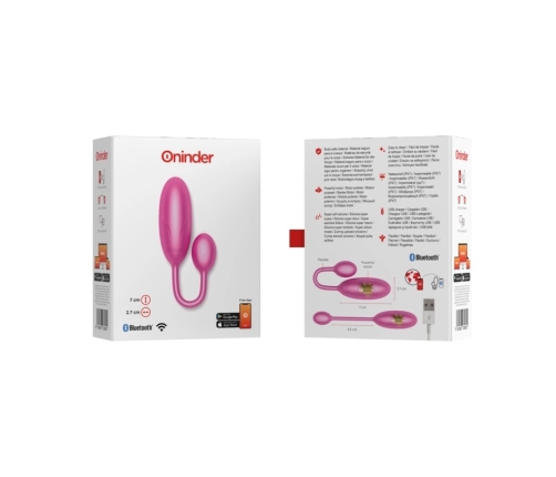 ONINDER Denver Vibrating Egg Pink 7x2.7 cm App-Controlled Waterproof
