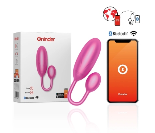 ONINDER Denver Vibrating Egg Pink 7x2.7 cm App-Controlled Waterproof