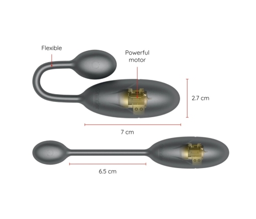 ONINDER Denver Black App-Controlled Vibrating Egg 7x2.7cm Waterproof