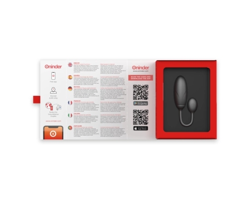 ONINDER Denver Black App-Controlled Vibrating Egg 7x2.7cm Waterproof