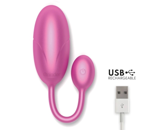 ONINDER Tokyo Pink Vibrating Egg 7.5x3.2cm App-Controlled Waterproof