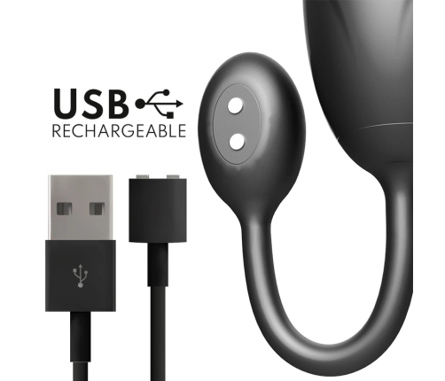 ONINDER Tokyo Black Vibrating Egg 7.5x3.2cm App-Controlled, Waterproof