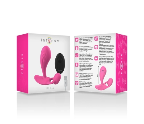 Intense Shelly Remote-Controlled Silicone Plug Pink, Waterproof, Unisex