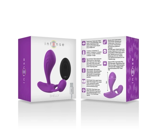 Intense Shelly Remote-Controlled Silicone Anal Plug Purple Waterproof