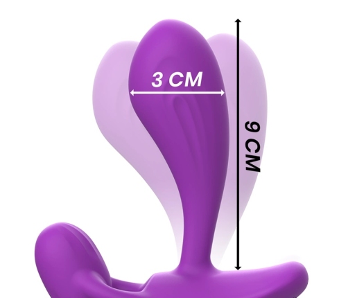 Intense Shelly Remote-Controlled Silicone Anal Plug Purple Waterproof