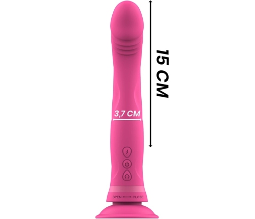 Intense Michelangelo Pink Silicone Vibrating Model with Suction Cup 11cm