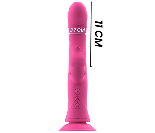 Intense Julio Dual Motor Pink Silicone Rabbit Massager 24cm Waterproof