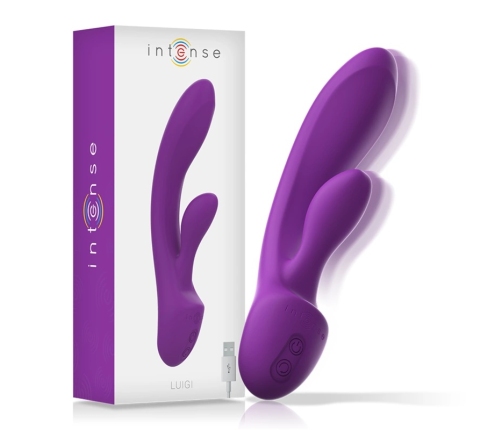Intense Luigi Liquid Silicone Dual Motor Rabbit, Purple, Waterproof