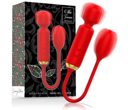 MIA Toscana Double Pleasure Wand & Vibrating Egg - Rechargeable Silicone Set