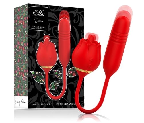 MIA Vienna Double Pleasure Intimate Device with Licking & Up-Down Action, Pink