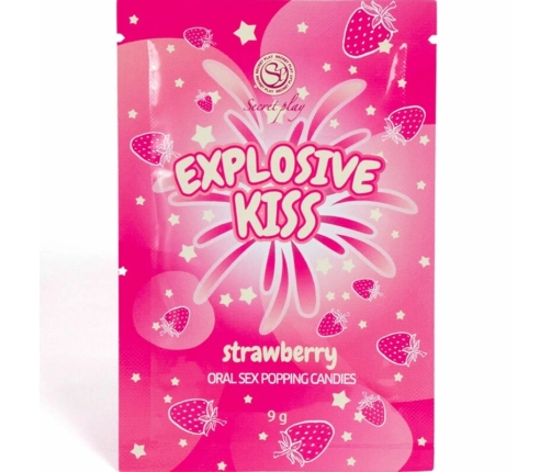 Secret Play Strawberry Fizzy Edible Candies 9g Single-Serve Sachet