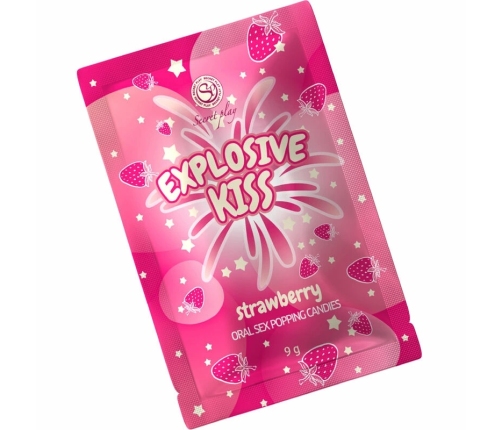 Secret Play Strawberry Fizzy Edible Candies 9g Single-Serve Sachet