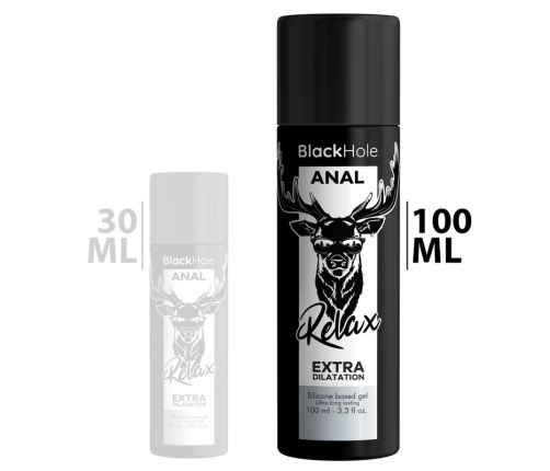 Black Hole Silicone-Based Gel Anal Relaxer 100ml - Long-Lasting Formula
